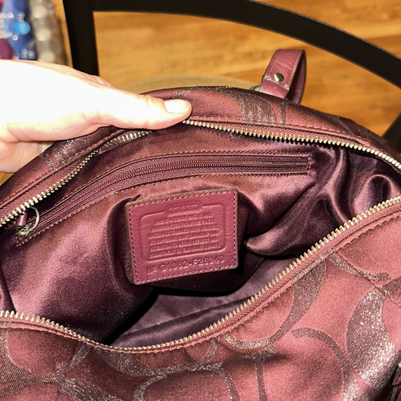 Coach Maroon Purse - Picture 4 of 4
